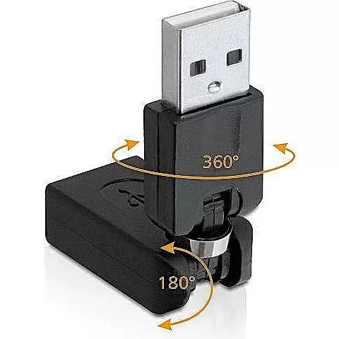 DELOCK Rotation adap USB 2.0-A male >fem